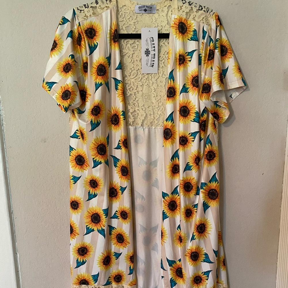 Crazy Train Sunflower Kimono